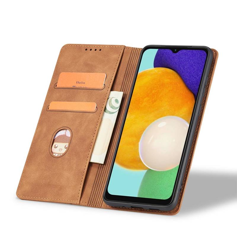 Magnet Fancy Wallet Case (Samsung Galaxy S22 Ultra) brown