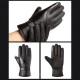 Men's PU Leather Insulated Ισοθερμικά Χειμερινά Γάντια Touch (black)