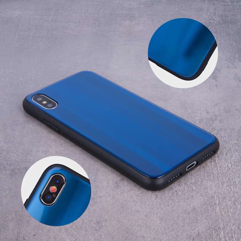 Aurora Glass Case Back Cover (Samsung Galaxy A32 4G) dark-blue