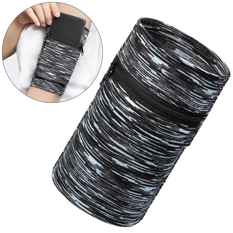 Fabric Armband Θήκη Τρεξίματος-Γυμναστικής (running fitness) white-black