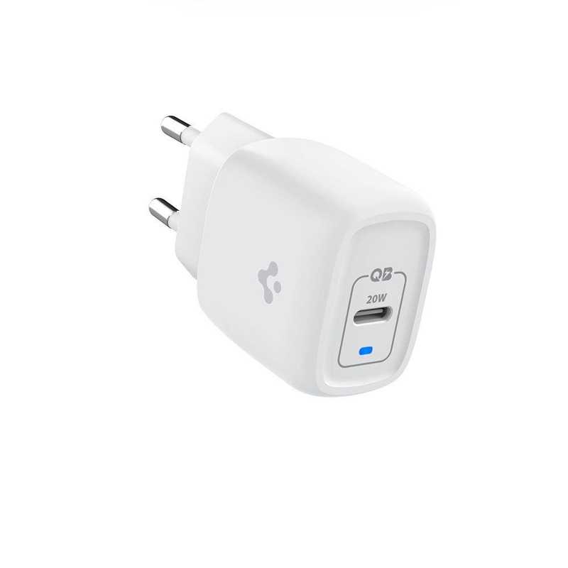 Spigen® PE2C10CL PowerArc MFi Type-C Wall Charger + Lightning Cable 20W (white)