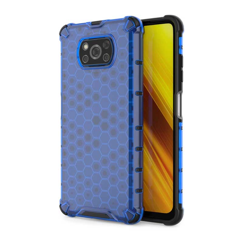 Honeycomb Armor Shell Case (Xiaomi Poco X3 NFC / X3 PRO) blue