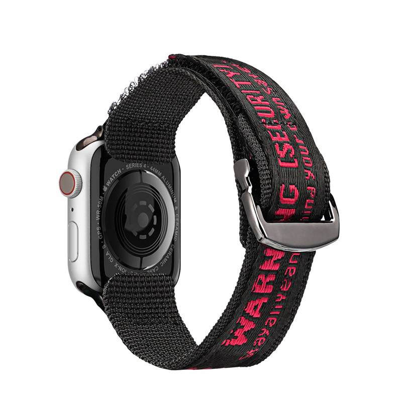 Dux Ducis Outdoor Nylon Strap Λουράκι (Apple Watch All Models) (42/44/45/49mm) black-red