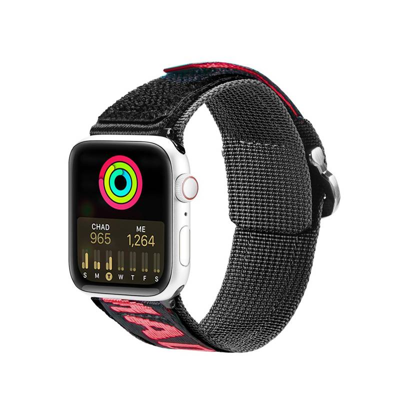 Dux Ducis Outdoor Nylon Strap Λουράκι (Apple Watch All Models) (42/44/45/49mm) black-red