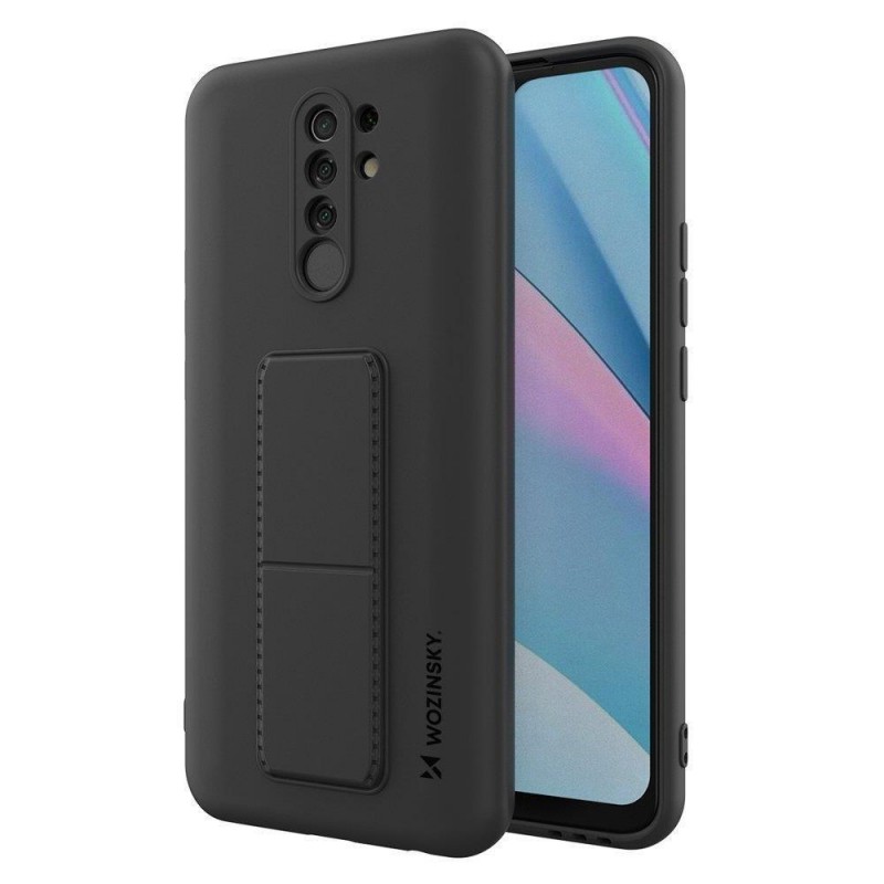 Wozinsky Kickstand Flexible Back Cover Case (Xiaomi Redmi 9) black