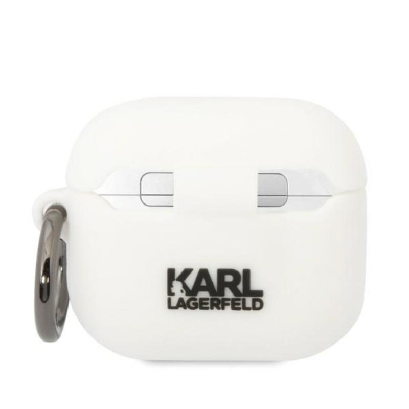 Karl Lagerfeld® 3D NFT Karl Silicone Case (Apple Airpods 3) white