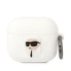 Karl Lagerfeld® 3D NFT Karl Silicone Case (Apple Airpods 3) white