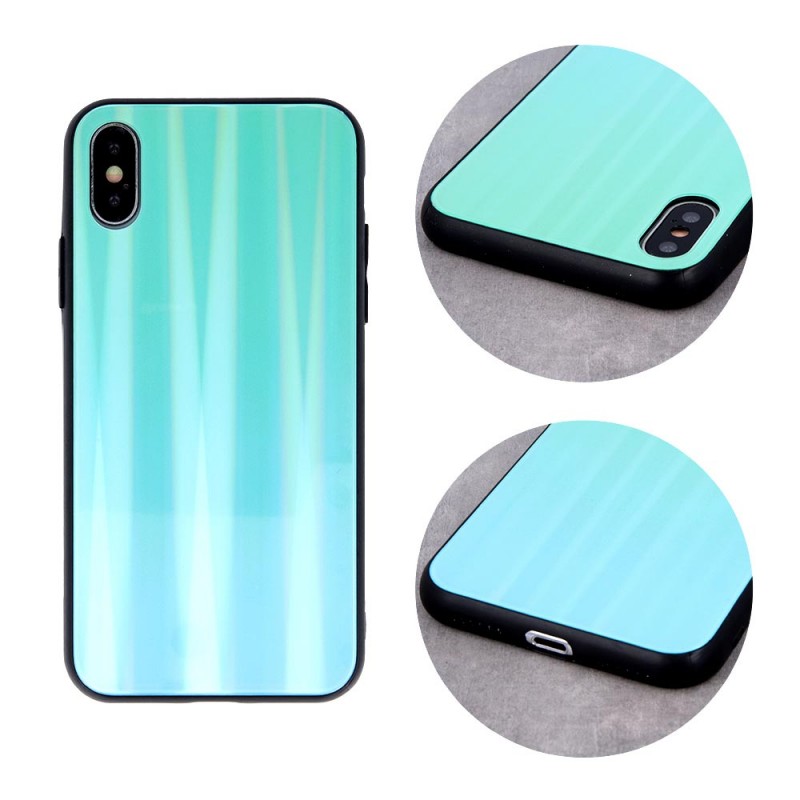 Aurora Glass Case Back Cover (iPhone XS Max) neo mint