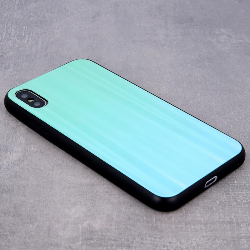 Aurora Glass Case Back Cover (iPhone XS Max) neo mint