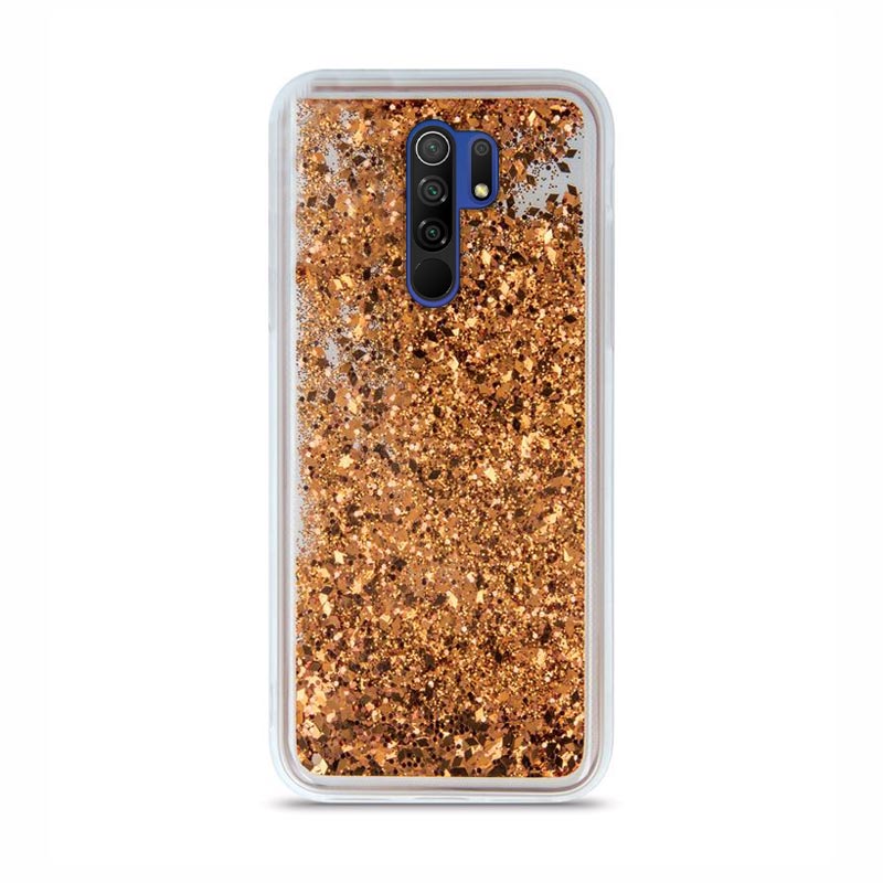 Liquid Crystal Glitter Armor Back Cover (Xiaomi Redmi 9) gold