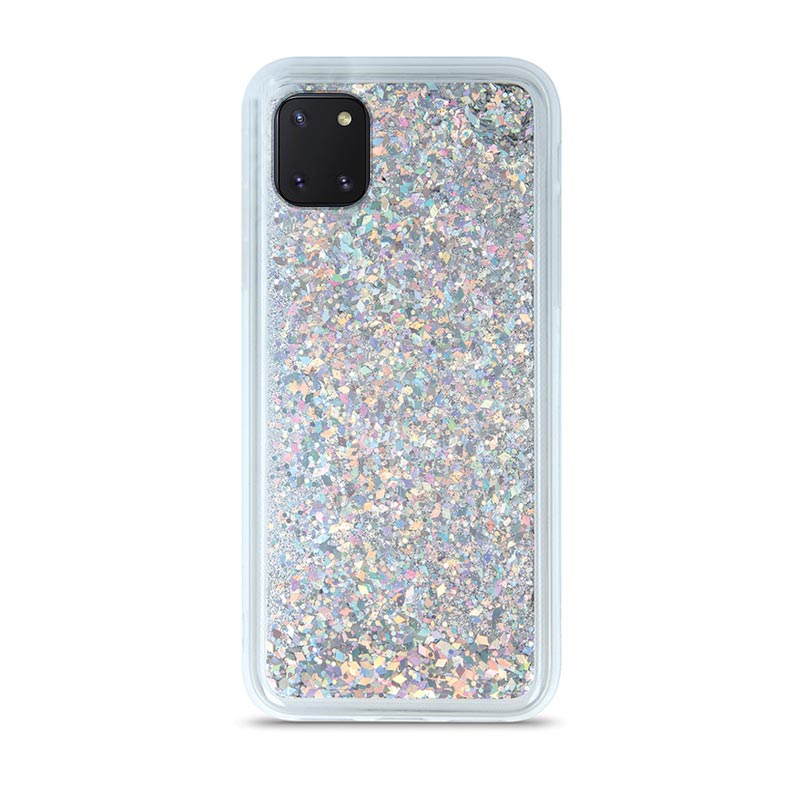 Liquid Crystal Glitter Armor Back Cover (Samsung Galaxy Note 10 Lite) silver