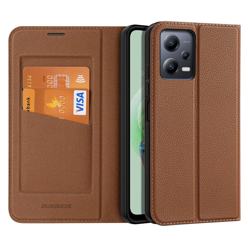 Dux Ducis Skin X2 Book Cover (Xiaomi Poco X5 5G / Redmi Note 12 5G) brown