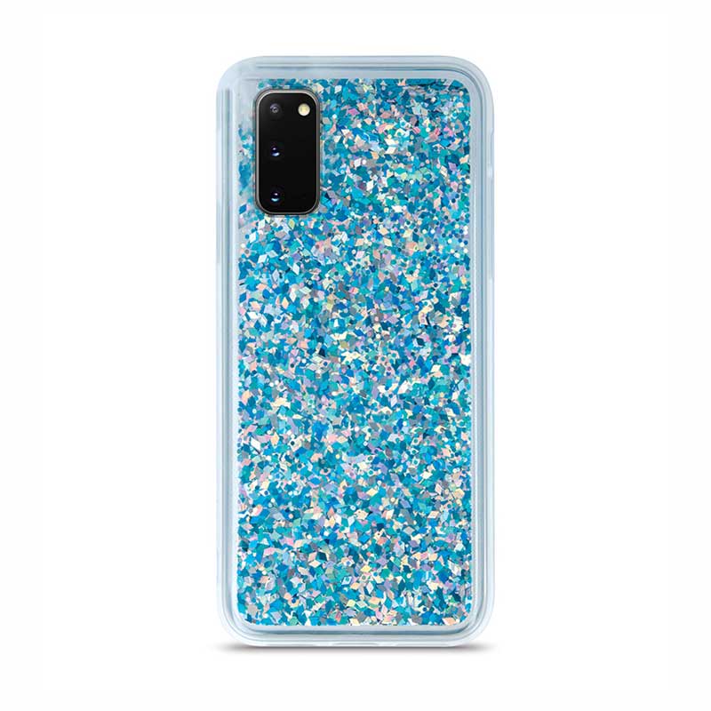 Liquid Crystal Glitter Armor Back Cover (Samsung Galaxy S20 FE) blue