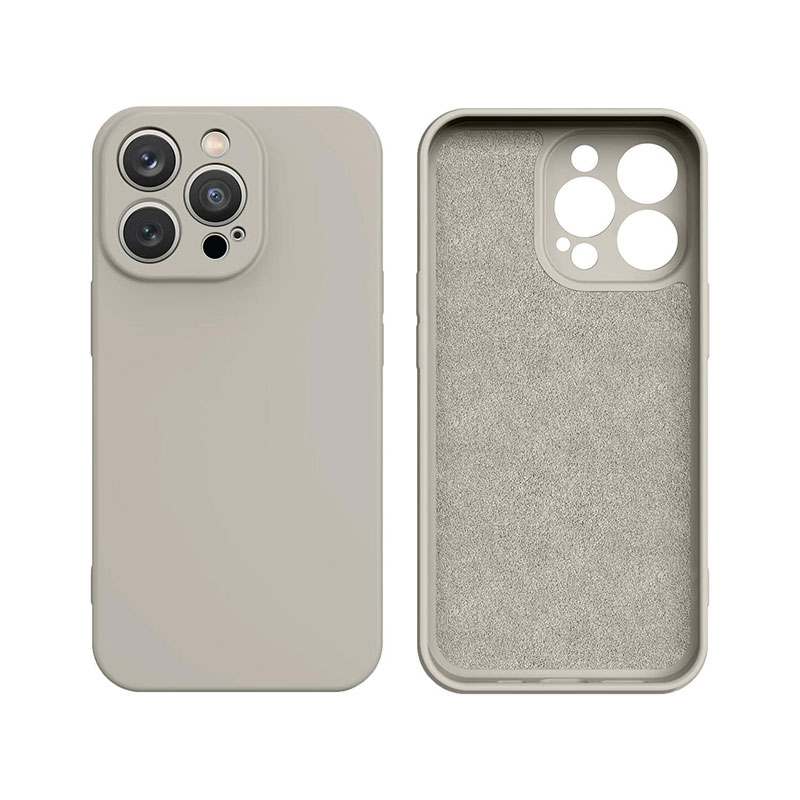 Silicone Soft Velvet Case (iPhone 13 Pro Max) beige