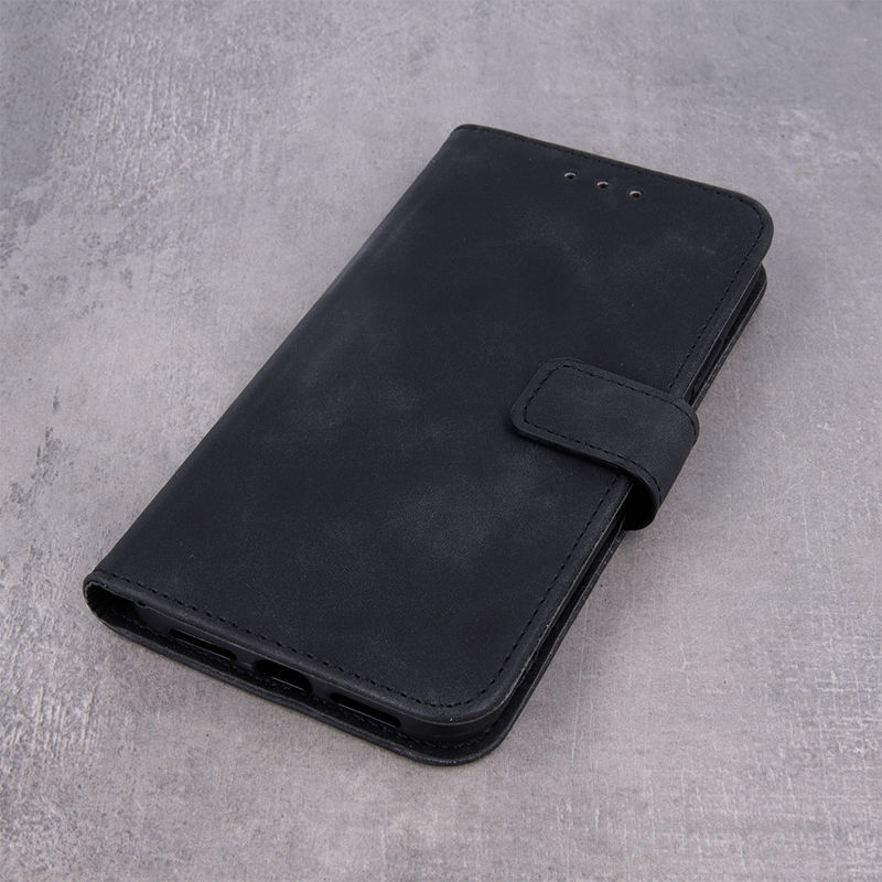 Smart Velvet Leather Book Cover (iPhone 13 Pro Max) black
