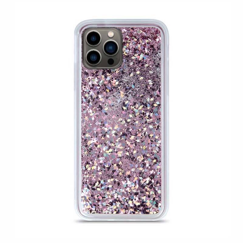Liquid Crystal Glitter Armor Back Cover (iPhone 13 Pro) purple