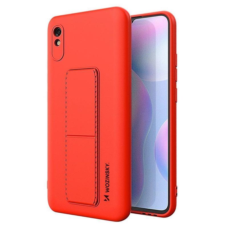 Wozinsky Kickstand Flexible Back Cover Case (Xiaomi Redmi 9A) red