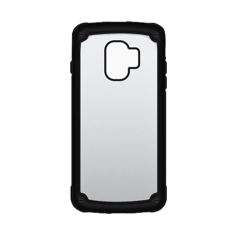 Solid Frame Bumper Case Back Cover (Samsung Galaxy S9) black