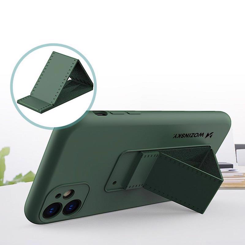 Wozinsky Kickstand Flexible Back Cover Case (Samsung Galaxy S20 FE) dark-green