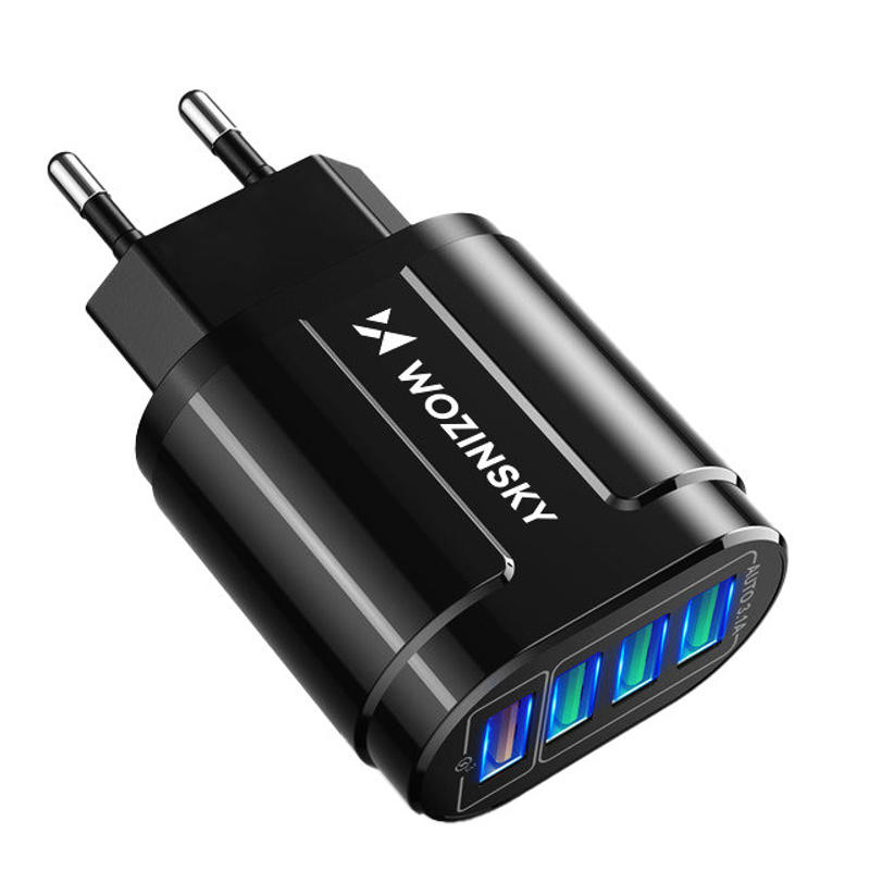 Wozinsky Wall Charger 48W 4x USB QC (WWCUAB) black