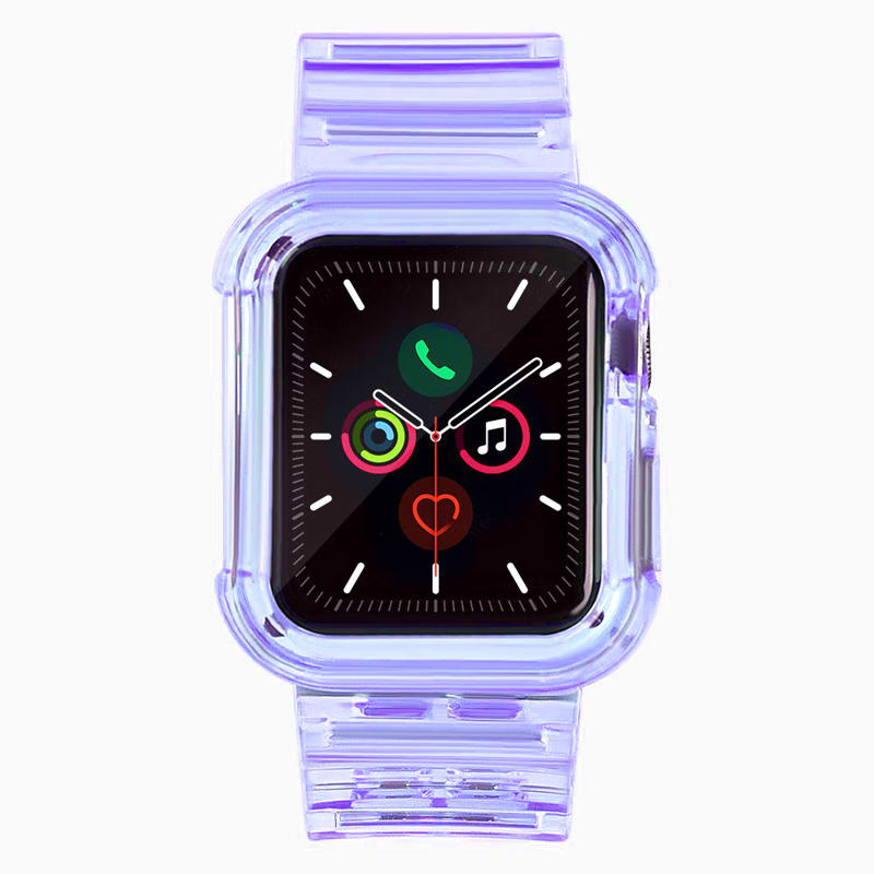 Light Set Case & Λουράκι Σιλικόνης (Apple Watch 4 / 5 / 6 / SE) (44mm) purple