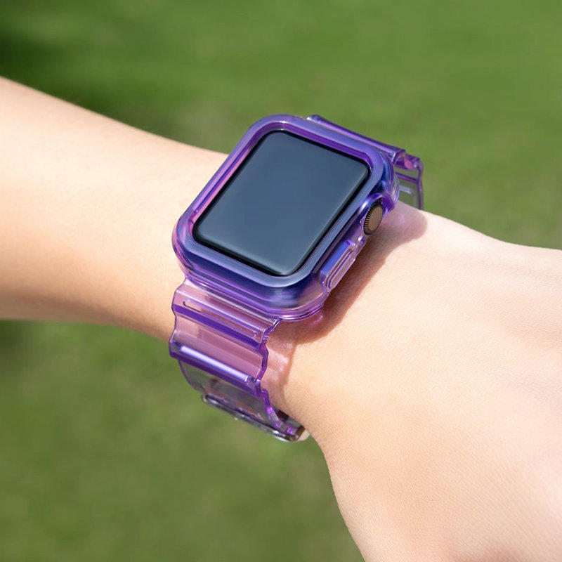 Light Set Case & Λουράκι Σιλικόνης (Apple Watch 4 / 5 / 6 / SE) (44mm) purple