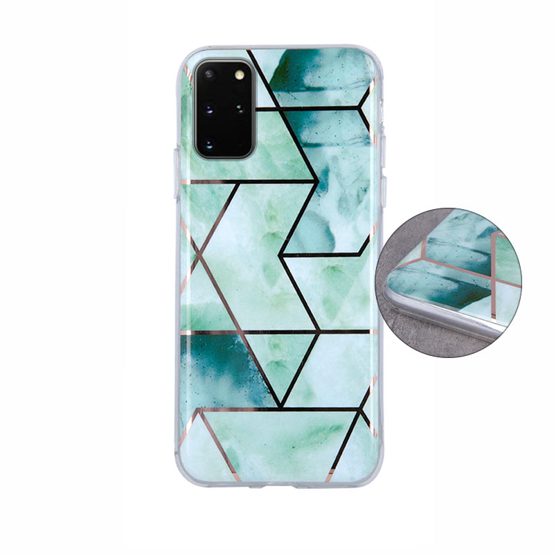 Geometric Marmur Case Back Cover (Samsung Galaxy S20 Plus) green