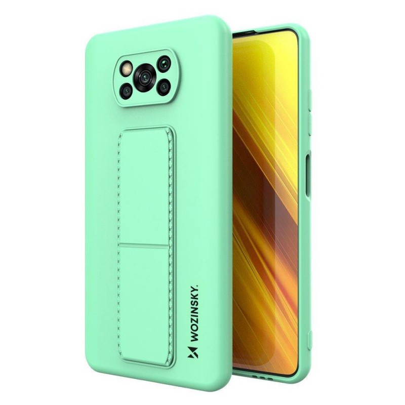Wozinsky Kickstand Flexible Back Cover Case (Xiaomi Poco X3 NFC / X3 PRO) mint