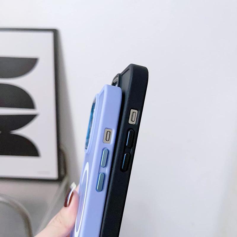 Color Matte Magnetic MagSafe Back Cover Case (iPhone 15 Pro) purple