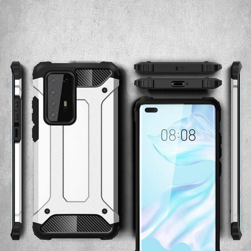 Hybrid Armor Case Rugged Cover (Xiaomi Mi 10T / 10T Pro) silver