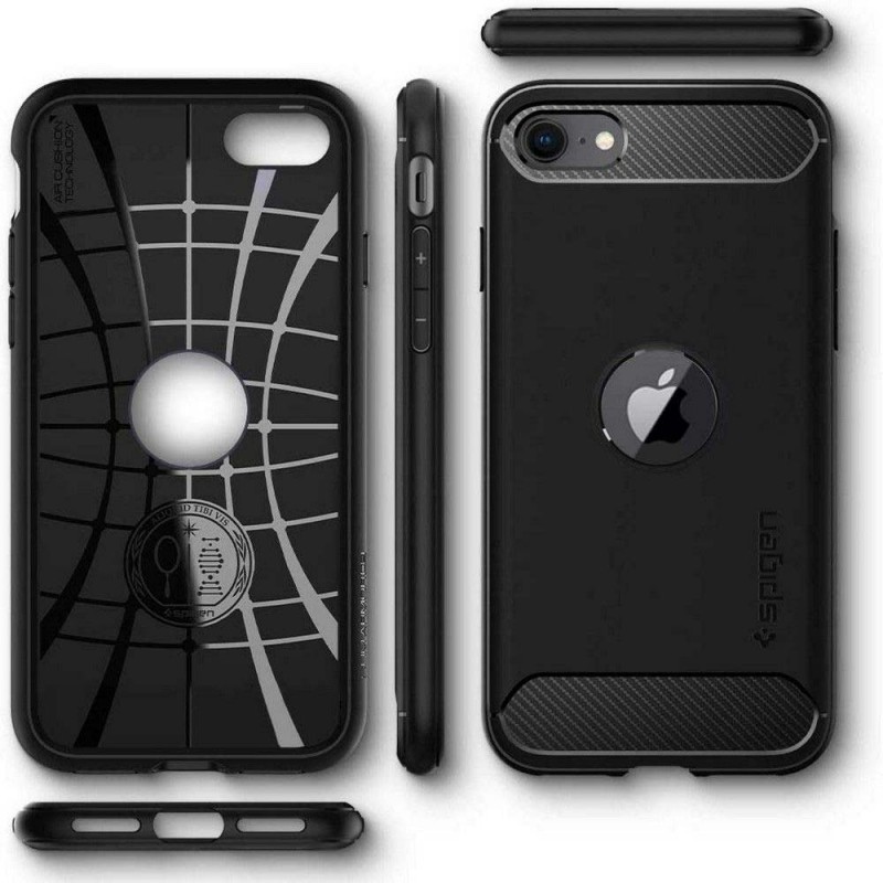 Spigen® Rugged Armor™ Case (iPhone SE 2) black