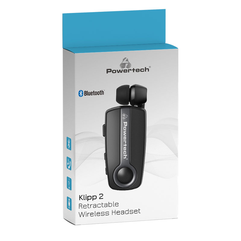 Ακουστικά Bluetooth Powertech Klipp 2 PT-998 V5.1 (grey)