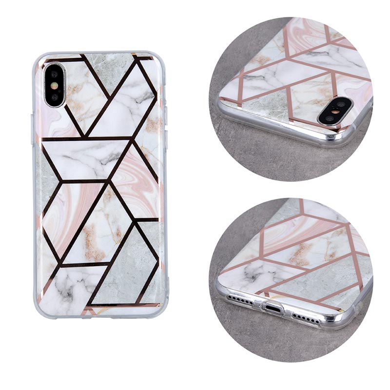 Geometric Marmur Case Back Cover (Huawei P40 Lite) pink