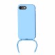 Colored Silicone Cord Case με Κορδόνι Back Cover (iPhone SE 2 / 8 / 7) light blue