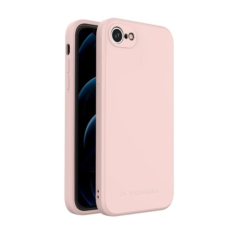 Wozinsky Color Silicone Back Cover Case (iPhone SE 2 / 8 / 7) pink