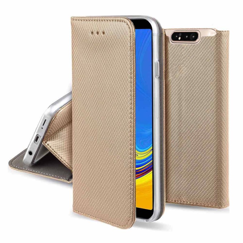 Smart Magnet Book Cover (Samsung Galaxy A80) gold