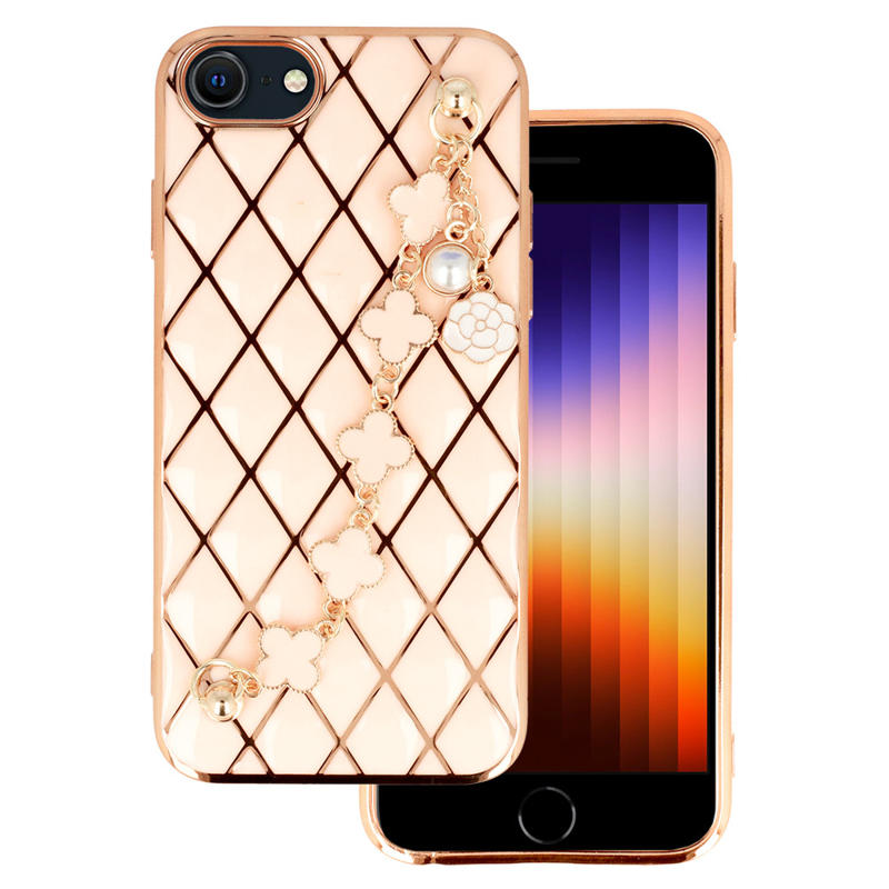 Lux Chain Series Back Cover Case (iPhone SE 2 / 8 / 7) design 5 light-pink