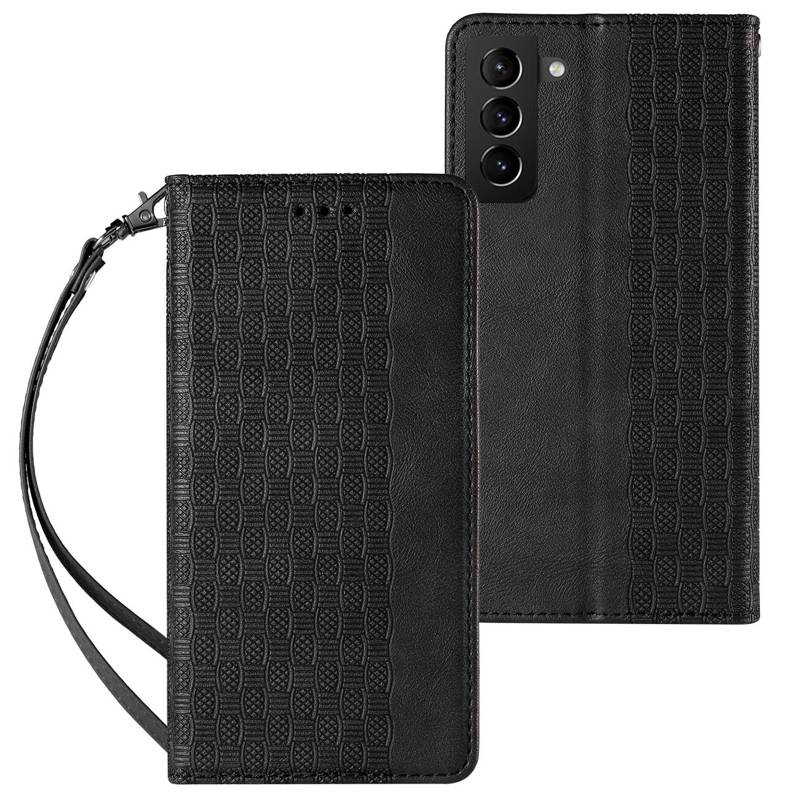 Magnet Wallet Strap Lanyard Book (Samsung Galaxy S22 Plus) black