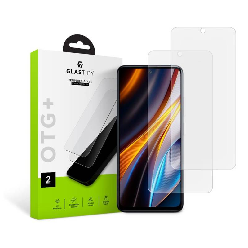 Glastify OTG+ 2-Pack Tempered Glass (Xiaomi Poco X4 GT) clear