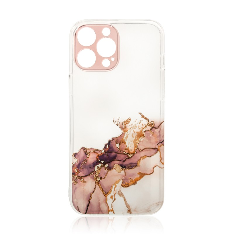 Marble Gel Design Case (iPhone 13 Pro) brown