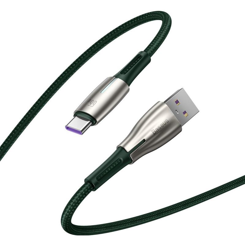 Baseus Water Series Type-C Cable 66W (11V / 6A) QC AFC FCP SCP 2m (CATSD-N06) green