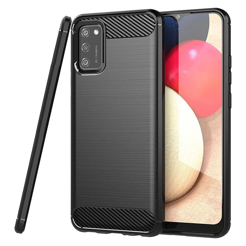 Carbon Case Back Cover (Samsung Galaxy A02s) black