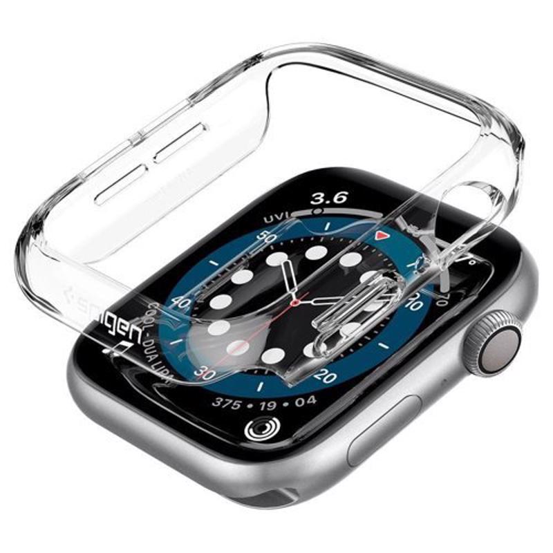 Spigen® Thin Fit™ CC Bezel Case (Apple Watch 4 / 5 / 6 / SE) (44mm) crystal clear