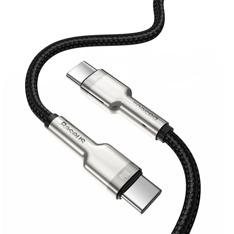 Baseus Cafule Data Cable Braided Type-C / Typ-C PD 100W (20V / 5A) 2m (CATJK-D01) black