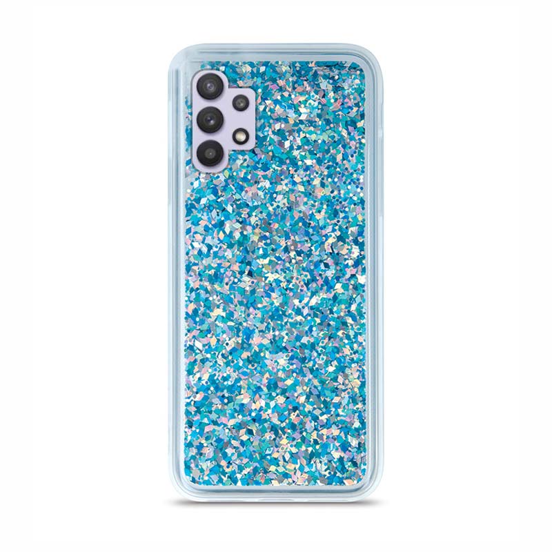 Liquid Crystal Glitter Armor Back Cover (Samsung Galaxy A32 4G) blue