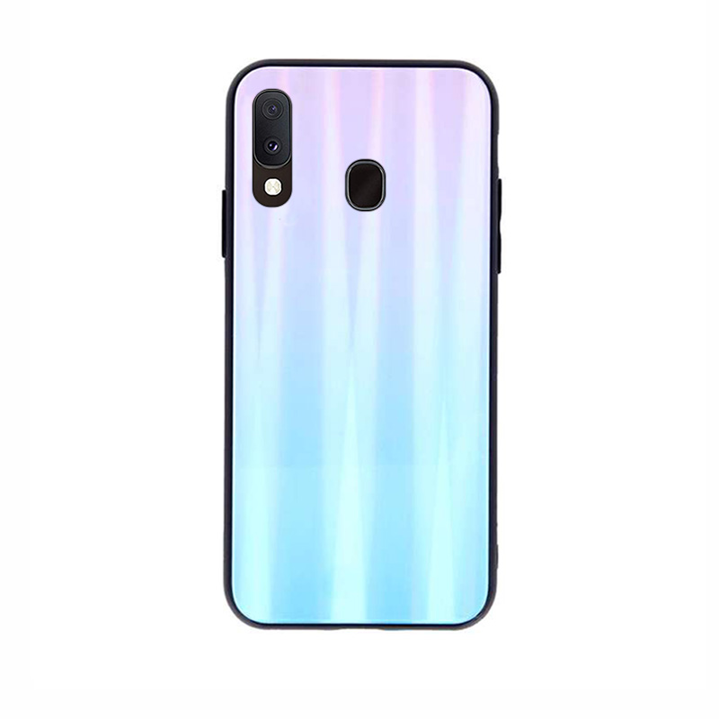 Aurora Glass Case Back Cover (Samsung Galaxy A40) blue-pink