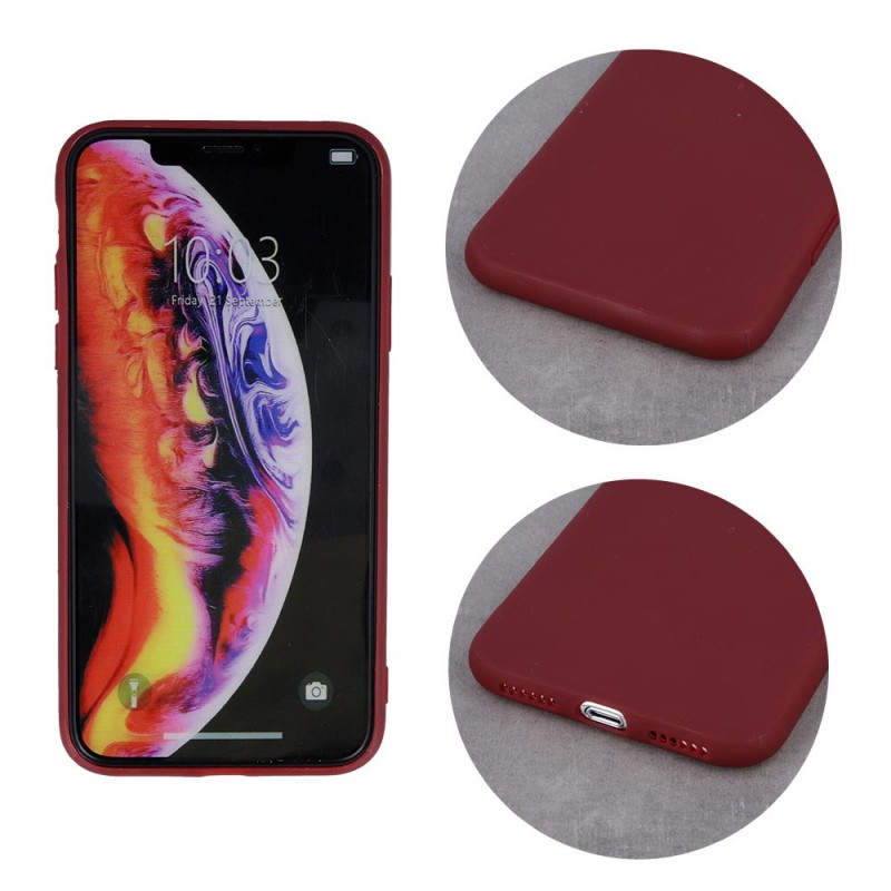 Soft Matt Case Back Cover (Xiaomi Poco F3 / Mi 11i) burgundy