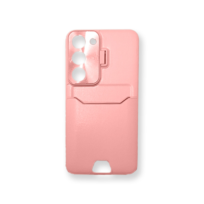 Leather Stand Back Cover Case (Samsung Galaxy S23) pink