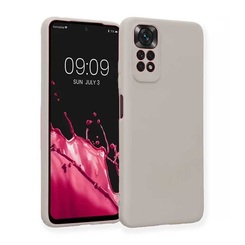 Silicone Soft Case Back Cover (Xiaomi Redmi Note 11 / 11S 4G) beige