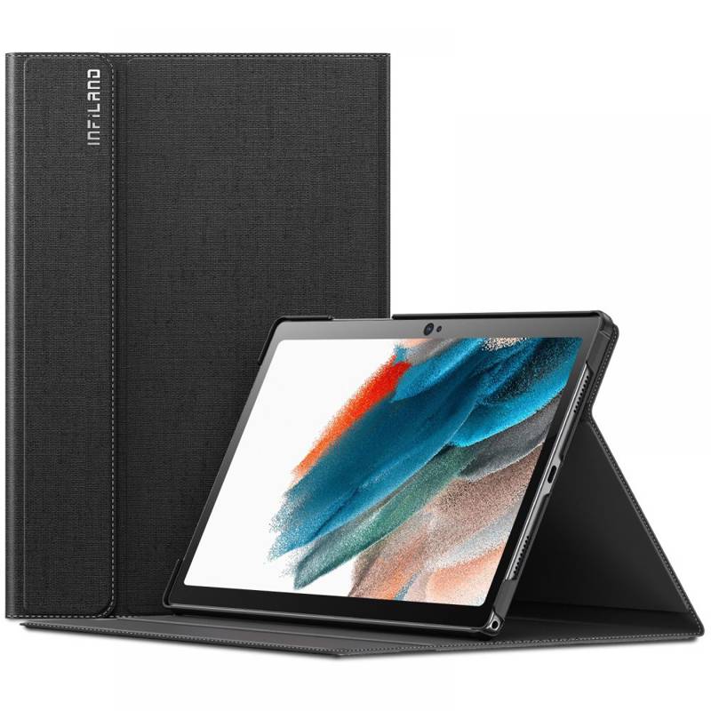 Infiland Classic Book Stand Case (Samsung Galaxy Tab A8 10.5 2021) black